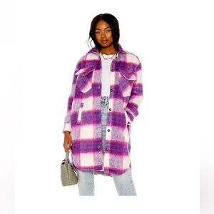 BLANKNYC - Prime Time Jacket in Fuchsia Plaid